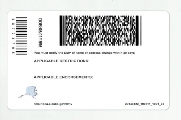 Alaska driver license Psd Template