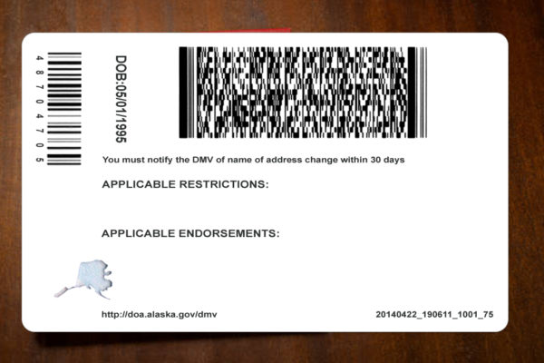 Alaska driver license Psd Template