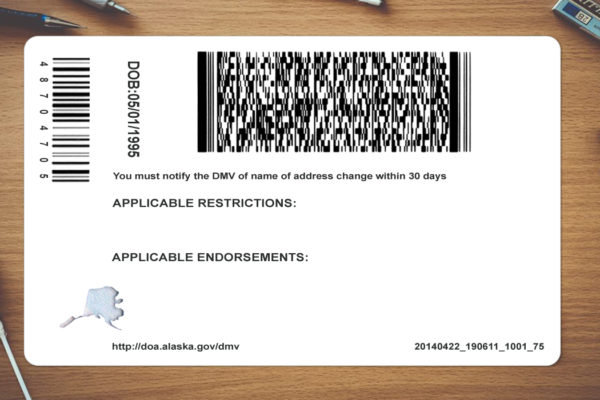 Alaska driver license Psd Template