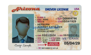 Arizona driver license Psd Template