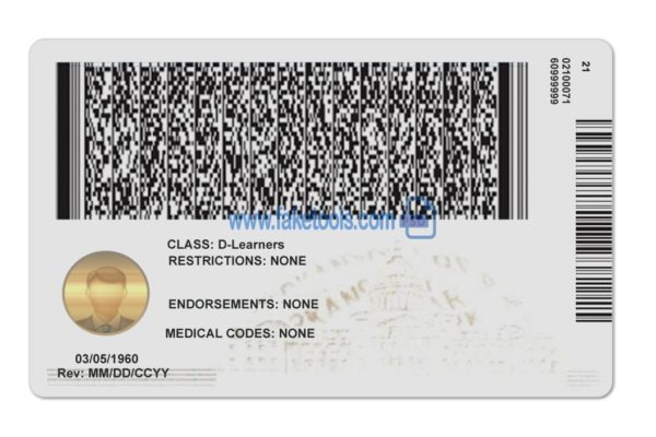 Arkansas driver license Psd Template