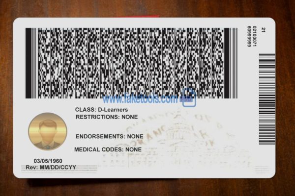 Arkansas driver license Psd Template