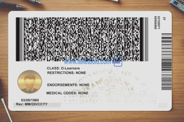 Arkansas driver license Psd Template