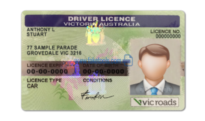 Australia driver license Psd Template