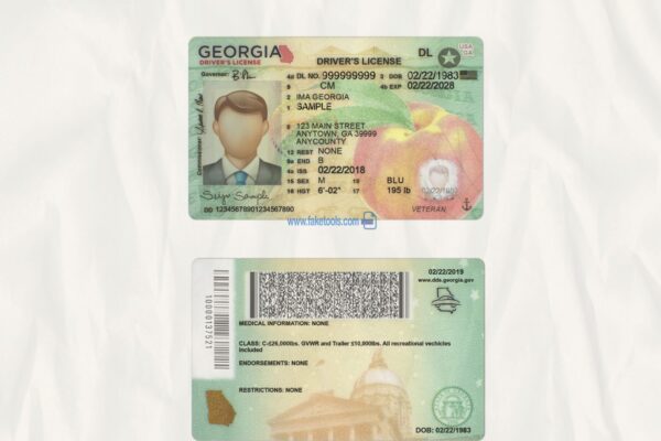 Georgia driver license Psd Template