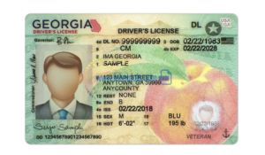 Georgia driver license Psd Template