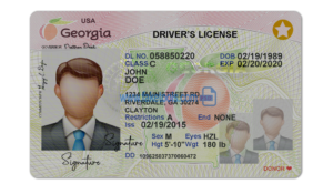 Georgia driver license Psd Template