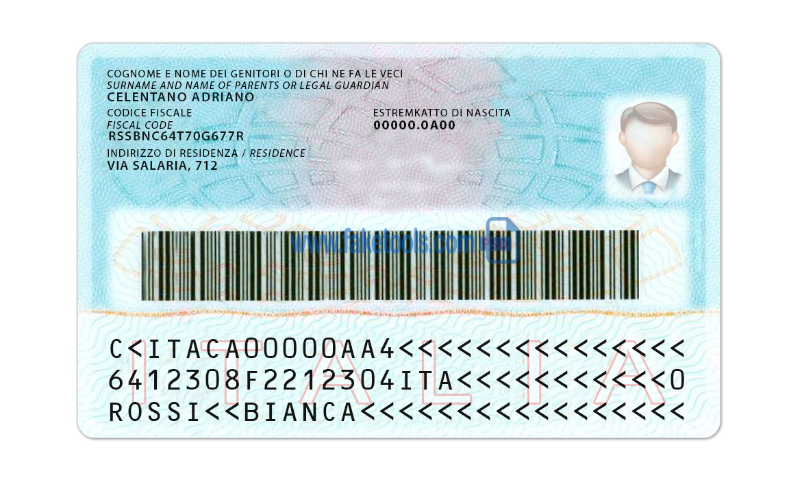 Italy ID Card Psd Template