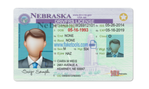 Nebraska driver license Psd Template