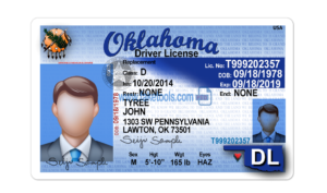 Oklahoma driver license Psd Template