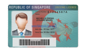 Singapore driver license Psd Template