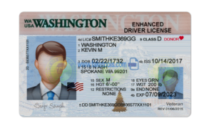 Washington driver license Psd Template