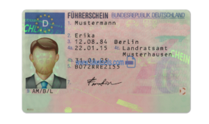 Germany driver license Psd Template