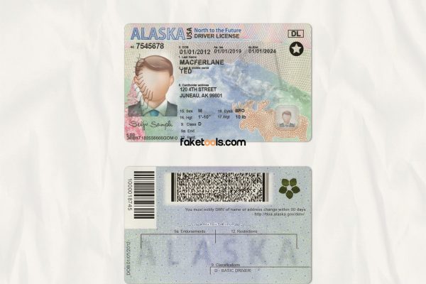 Alaska driver license Template psd New