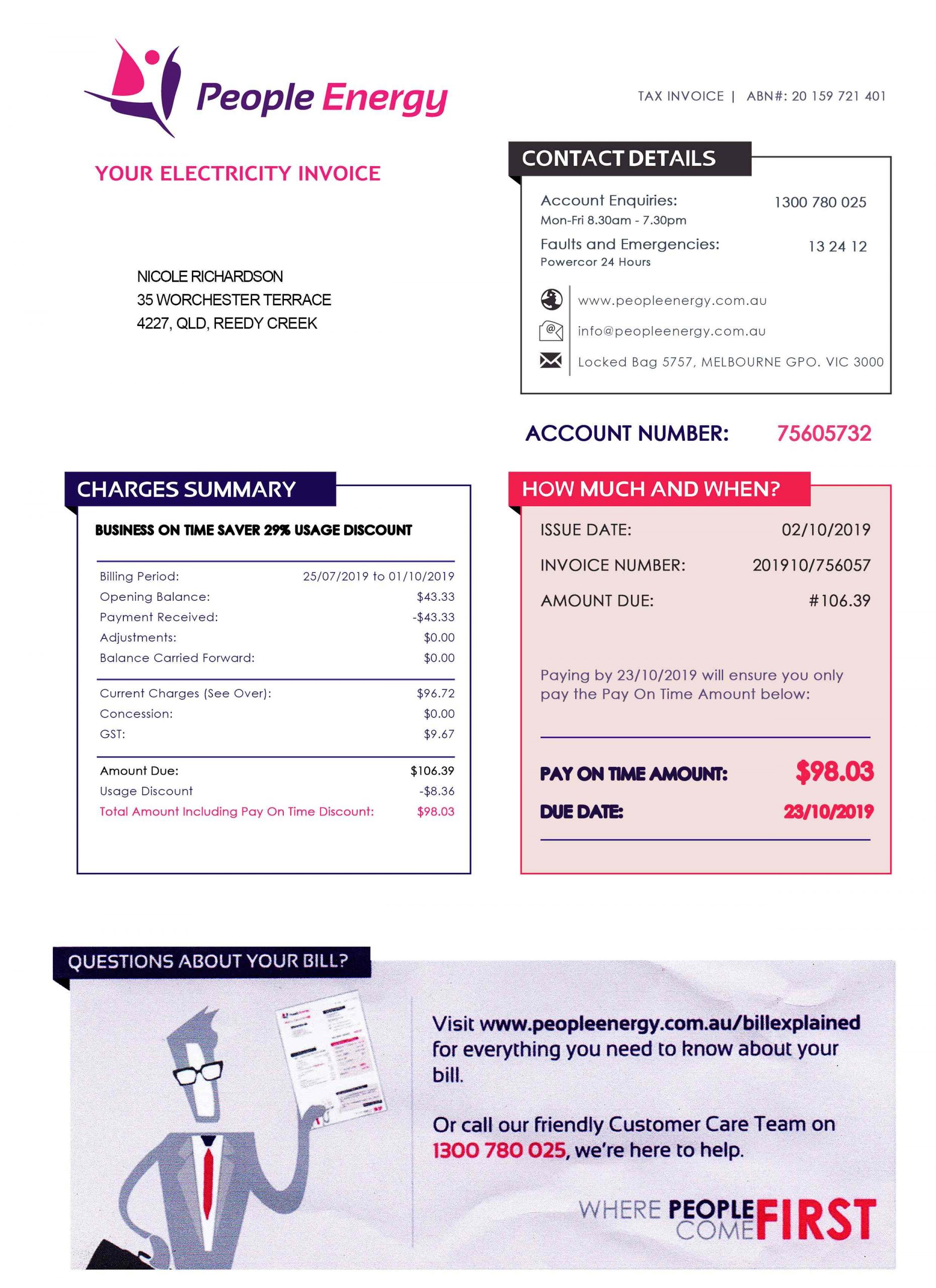 Australia Utility Bill psd Template: Australia Proof of address psd template (Copy)