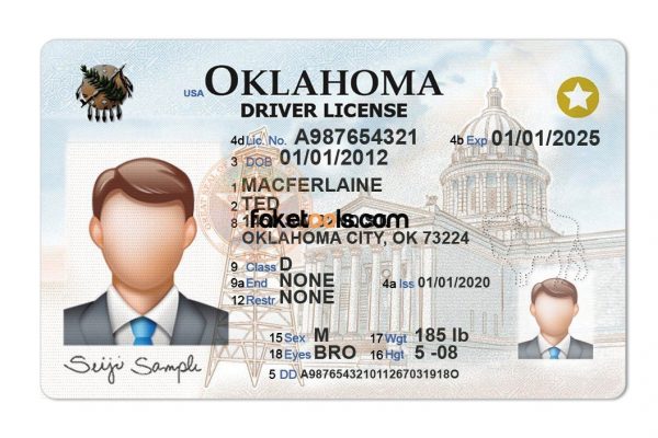 Oklahoma driver license Psd Template New
